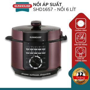 Nồi áp suất điện đa năng Sunhouse SHD1657 | Dung tích 6L | Công suất 1000W